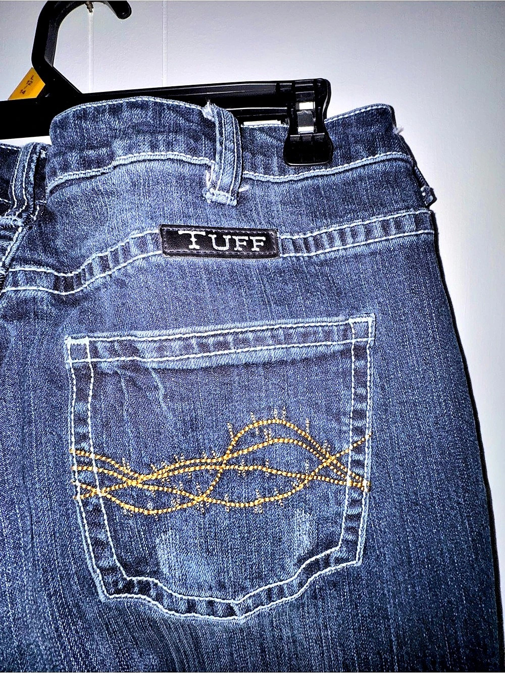 Cowgirl Tuff Co. Daisy Dukes. Bootcut Distressed Jeans Blue Waist 30 - Picture 4 of 6